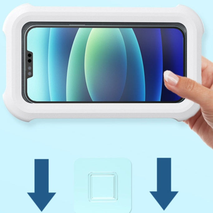 The Waterproof Box Of Bathroom Mobile Phone Rack Is Hung On The Wall alternate view