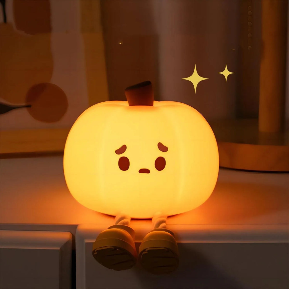 Cute Rechargeable Silicone Night Light – Touch Dimmable Bedside Lamp