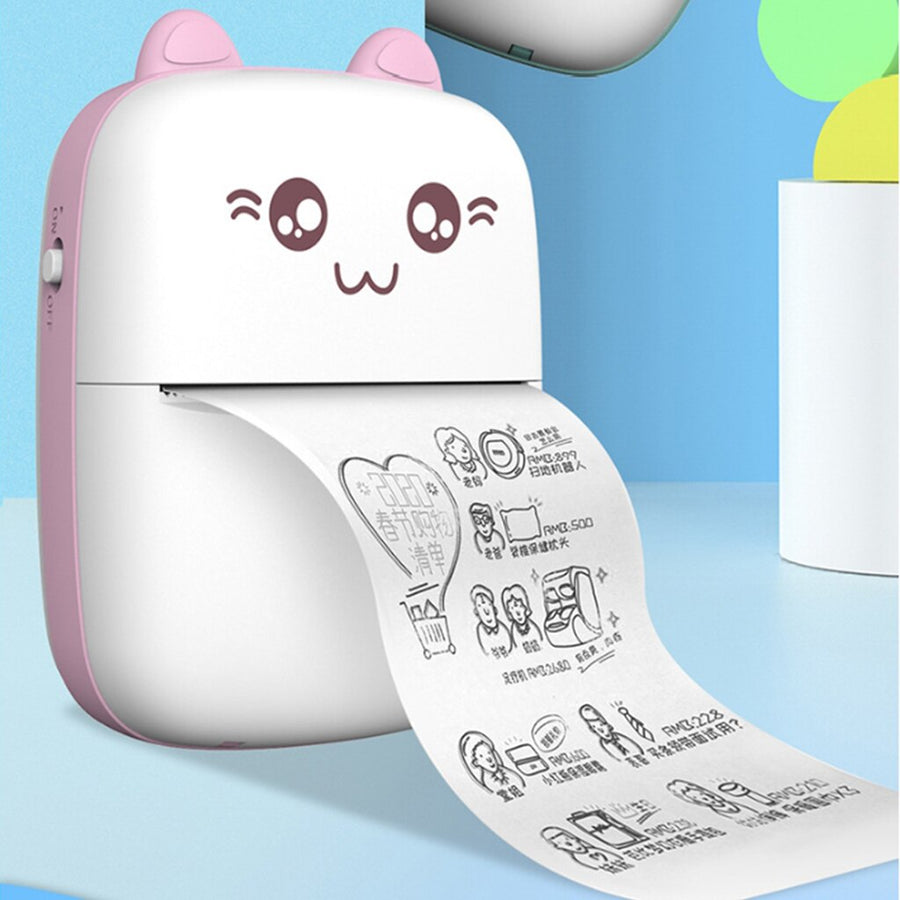 Mini Printer Portable Mini Bluetooth WiFi New Wrong Printer Mobile Phone Photo Title Note Hot Print Pocket Student Error Label Printer alternate view