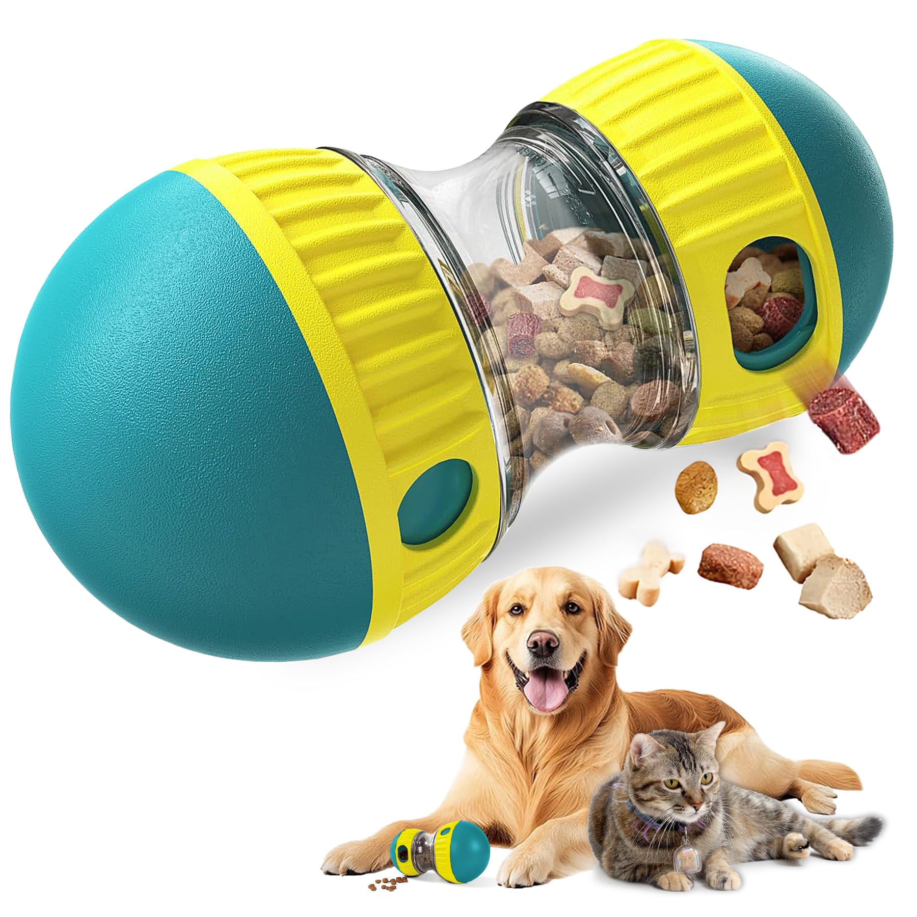 Interactive Dog Treat Puzzle Toy – Adjustable Treat Dispenser