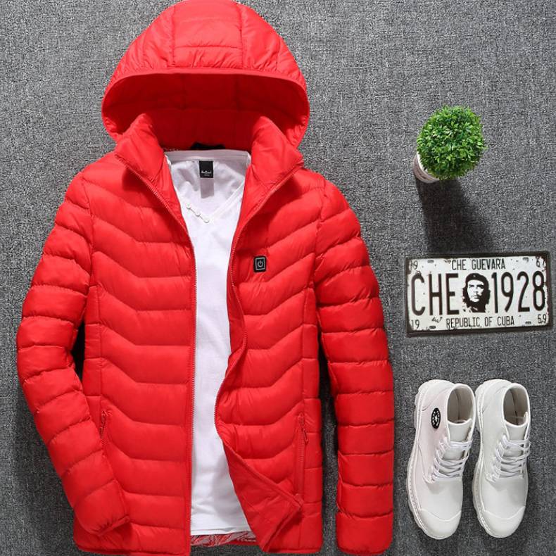Winter Heated Jacket USB Electric Cotton Coat Zip-up Heater Thermal Clothing Heating Vest For Men alternate view