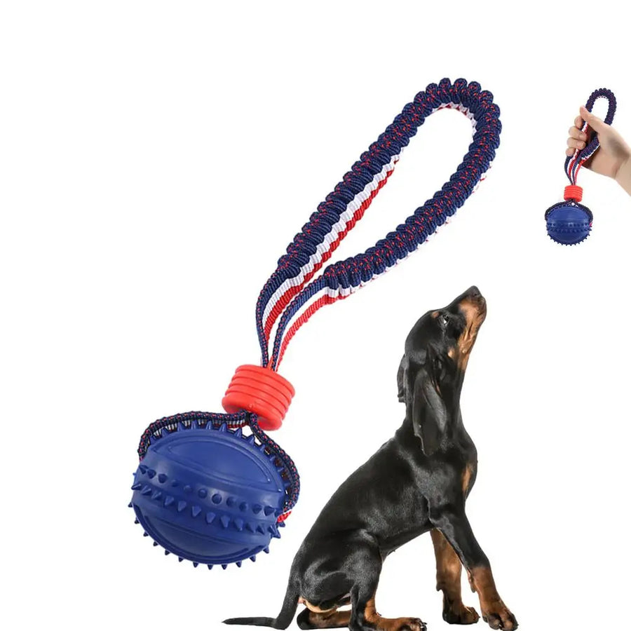 Interactive Dog Tug Ball – Durable Rope Chew & Training Toy